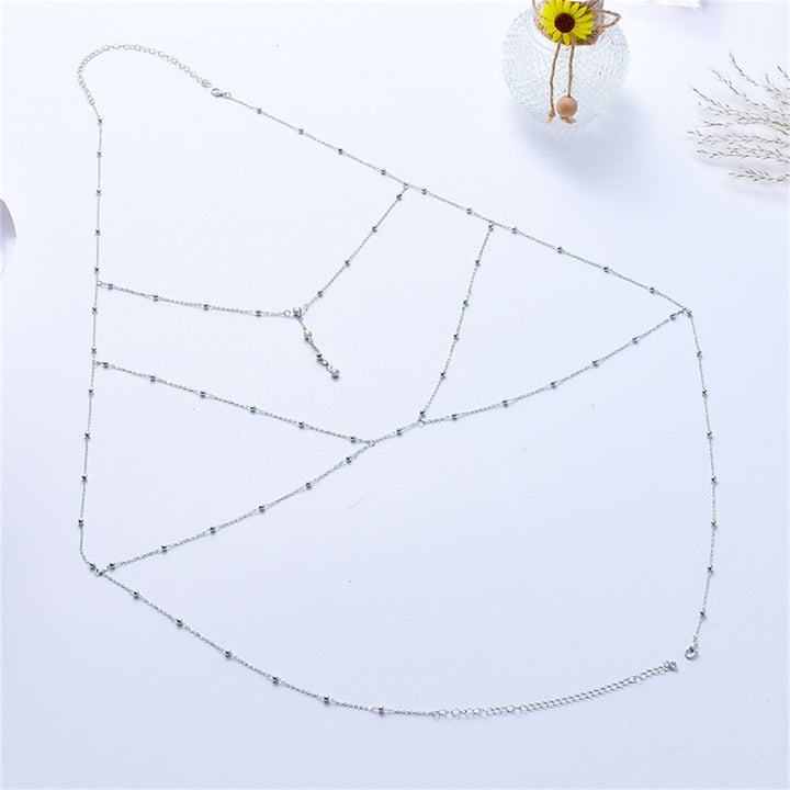 Body Chain Allergy Free Rust-proof Alloy Fashionable Chest Chain Body Jewelry for Female Image 2