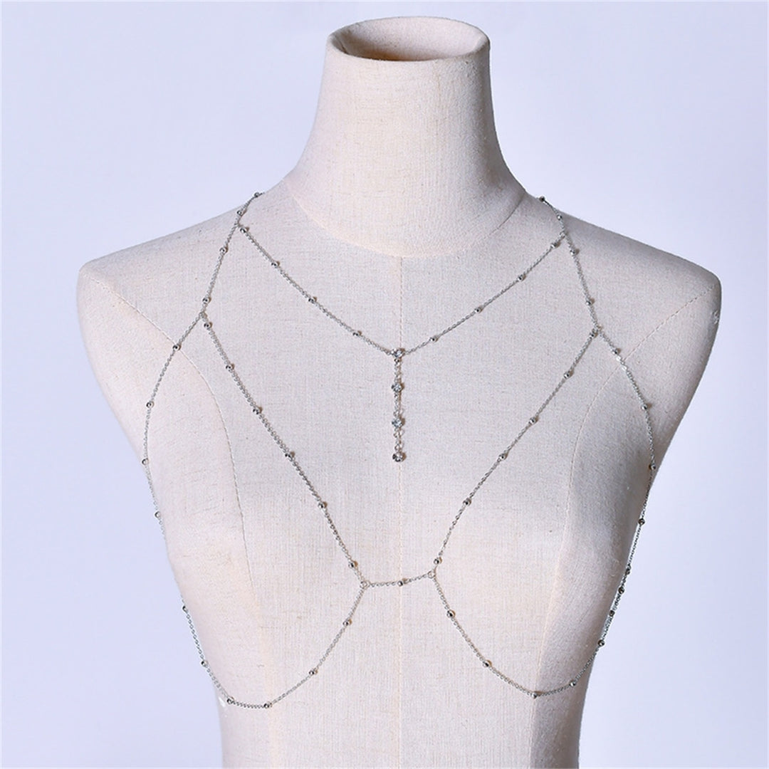 Body Chain Allergy Free Rust-proof Alloy Fashionable Chest Chain Body Jewelry for Female Image 3