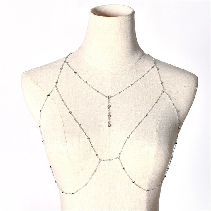 Body Chain Allergy Free Rust-proof Alloy Fashionable Chest Chain Body Jewelry for Female Image 4