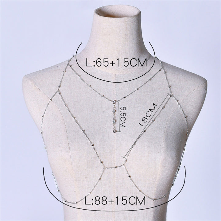 Body Chain Allergy Free Rust-proof Alloy Fashionable Chest Chain Body Jewelry for Female Image 6