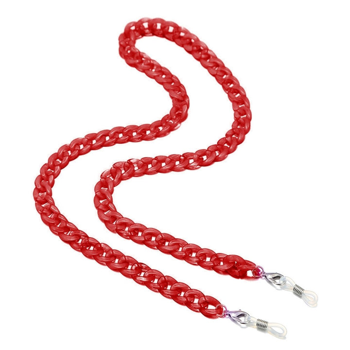 Exquisite Eyeglass Chain Bright-colored Acrylic Multi-use Comfortable Eyewear Lanyard for Party Image 2