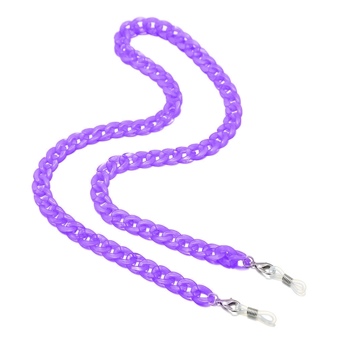 Exquisite Eyeglass Chain Bright-colored Acrylic Multi-use Comfortable Eyewear Lanyard for Party Image 4