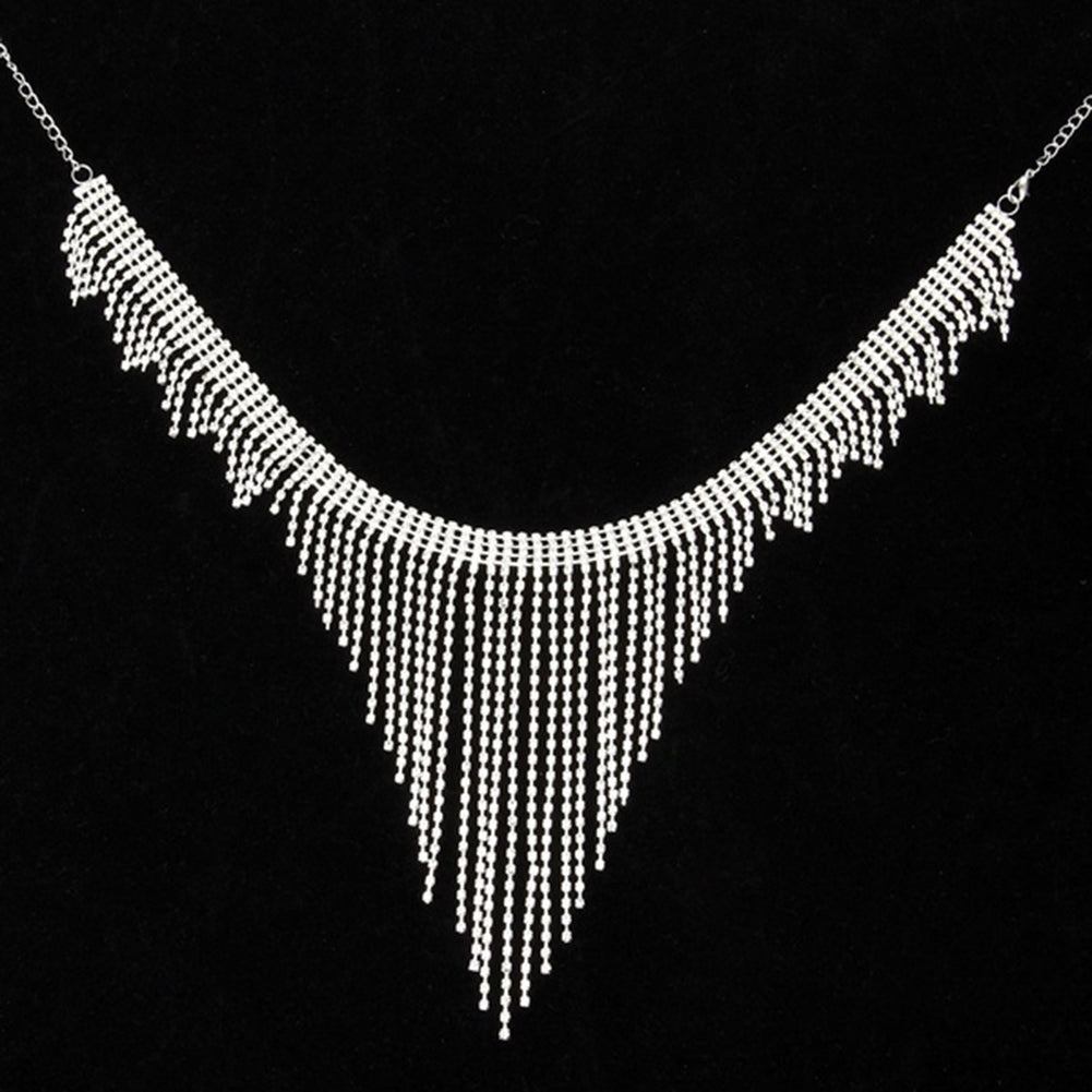 Women Rhinestone Tassel Waist Belly Body Chain Summer Beach Bikini Accessory Image 7