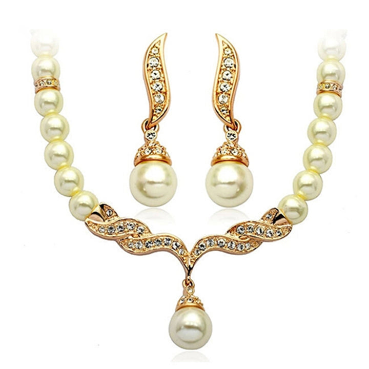 Jewelry Set Lightweight Unique Shape Alloy Unique Necklace Earrings Set for Party Image 11