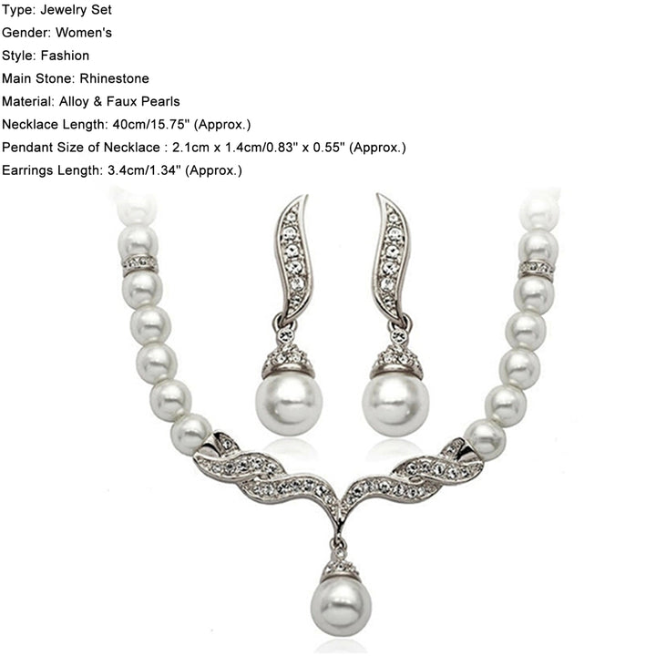 Jewelry Set Lightweight Unique Shape Alloy Unique Necklace Earrings Set for Party Image 12