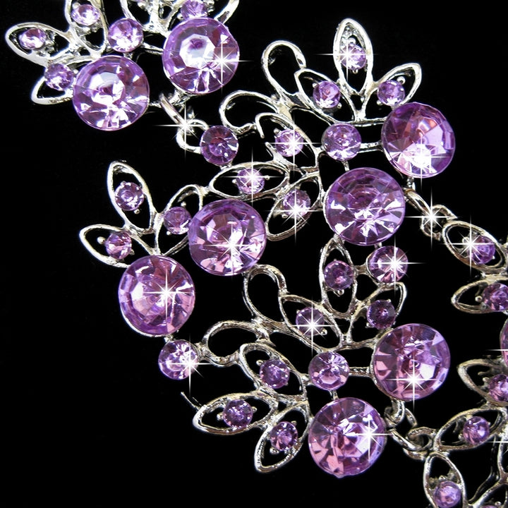 Womens Wedding Party Acrylic Flower Drop Pendant Necklace Earrings Jewelry Set Image 10