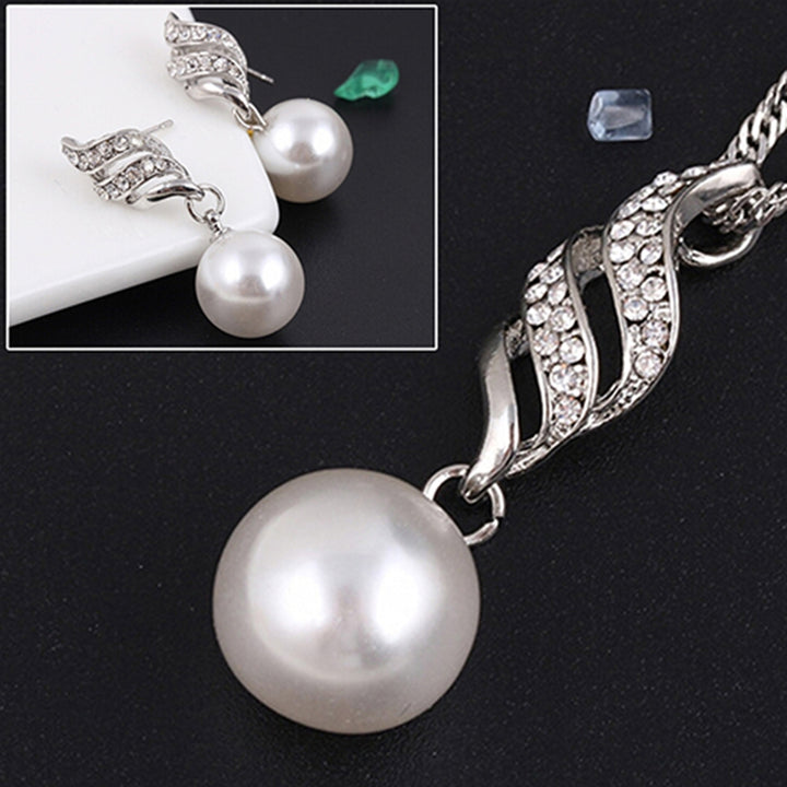 Earrings Faux Pearls Durable Alloy fine Elegant Color Earring Set for Travel Image 6