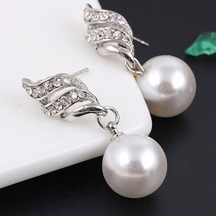 Earrings Faux Pearls Durable Alloy fine Elegant Color Earring Set for Travel Image 12