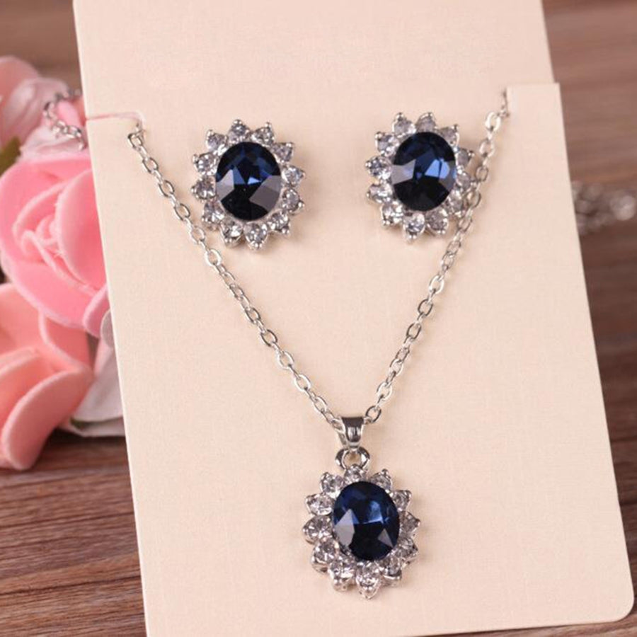 Jewelry Set Elegant Skin-friendly Alloy Fashion Earrings Jewelry Set for Party Image 1