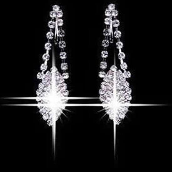 Women Fashion Charm Leaf Necklace Earrings Jewelry Set for Wedding Party Image 3