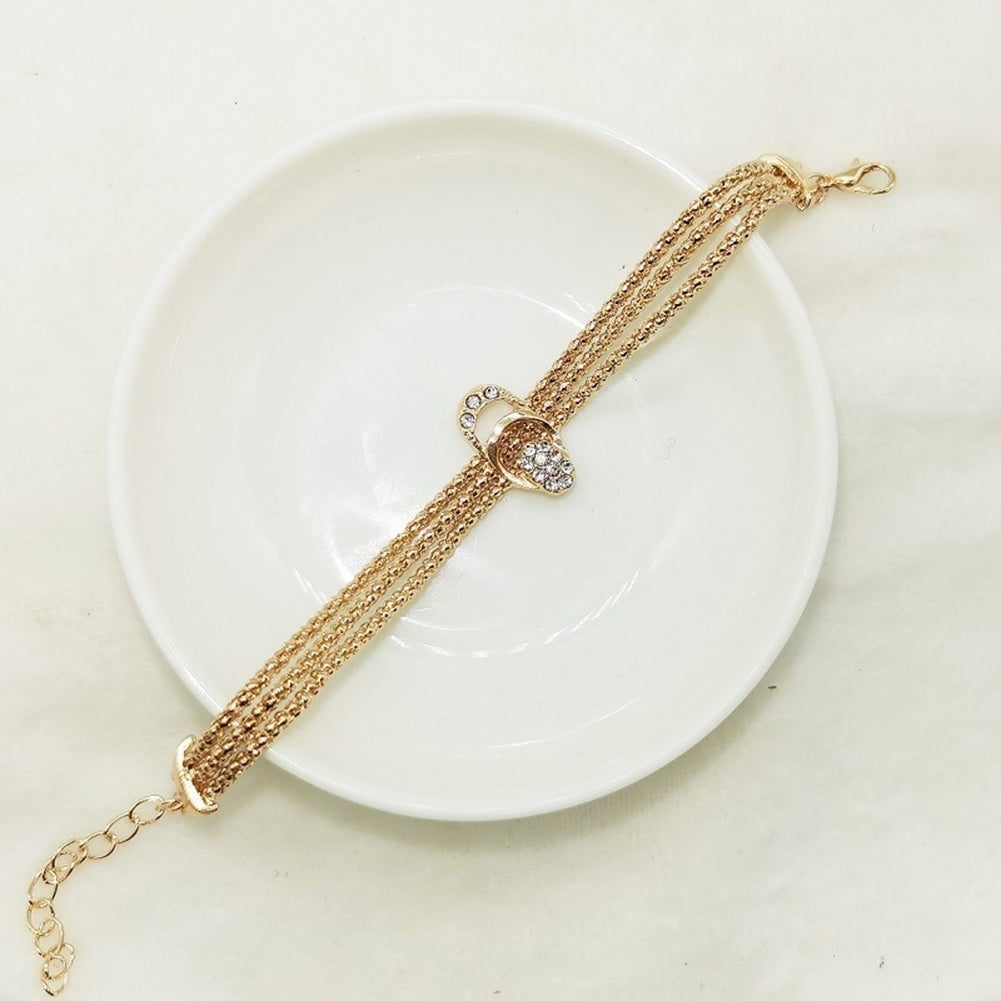 Luxury Rhinestone Necklace Bracelet Earrings Ring Bridal Wedding Jewelry Set Image 9