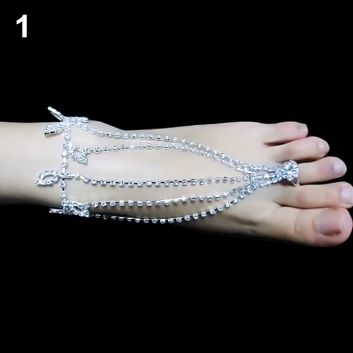 1Pc Barefoot Sandals Foot Wedding Party Jewelry Beach Dancing Ankle Chain Image 2
