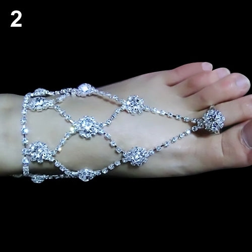 1Pc Barefoot Sandals Foot Wedding Party Jewelry Beach Dancing Ankle Chain Image 3
