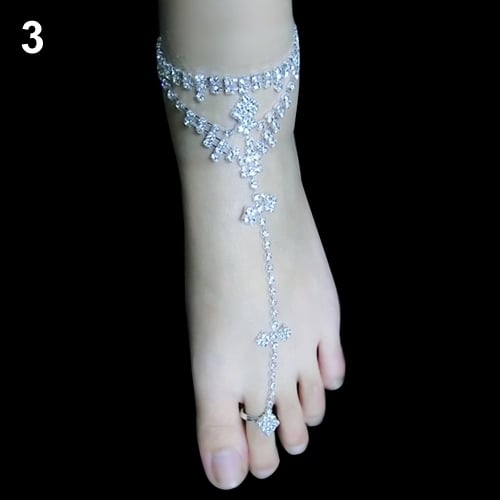 1Pc Barefoot Sandals Foot Wedding Party Jewelry Beach Dancing Ankle Chain Image 4