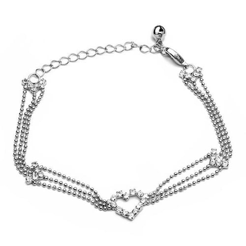 Love Heart Silver Plated Beach Sandal Barefoot Ankle Bracelet Chain Jewelry Charm Image 2