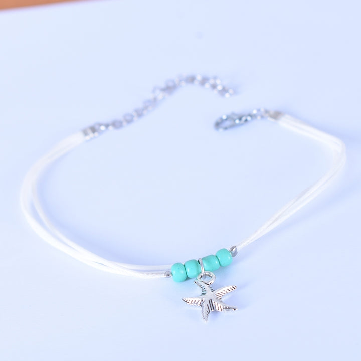 Boho Multi-layer Sea Star Pendant Beads Adjustable Anklet Women Jewelry Bracelet Image 6