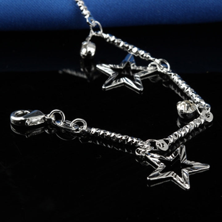 Fashion Women Pentagram Star Bell Charm Anklet Foot Chain Ankle Bracelet Gifts Image 6