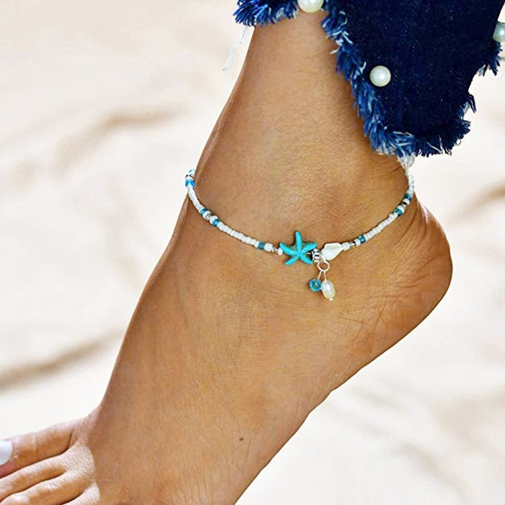 Women Girl Seashell Charm Ankle Bracelet Foot Chain Anklet Beach Jewelry Gift Image 3