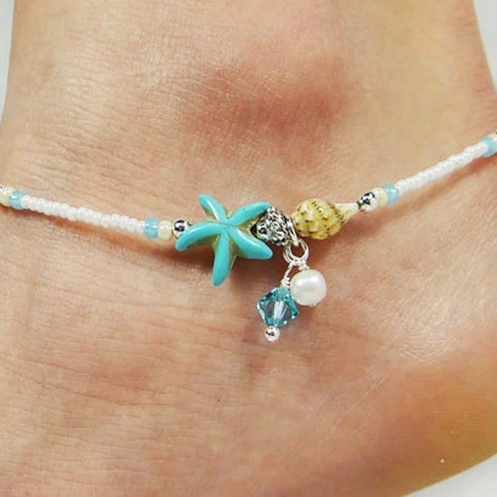 Women Girl Seashell Charm Ankle Bracelet Foot Chain Anklet Beach Jewelry Gift Image 4