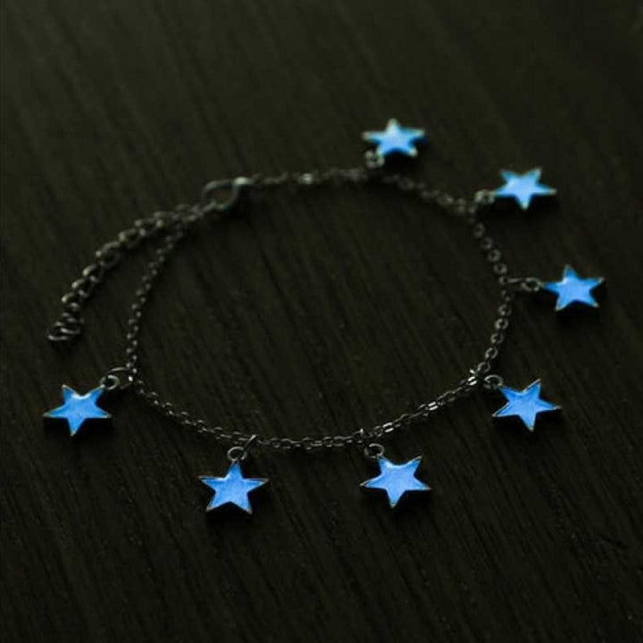 Women Elegant Beach Luminous Blue Star Pendant Anklets Bracelets Jewelry Gift Image 11