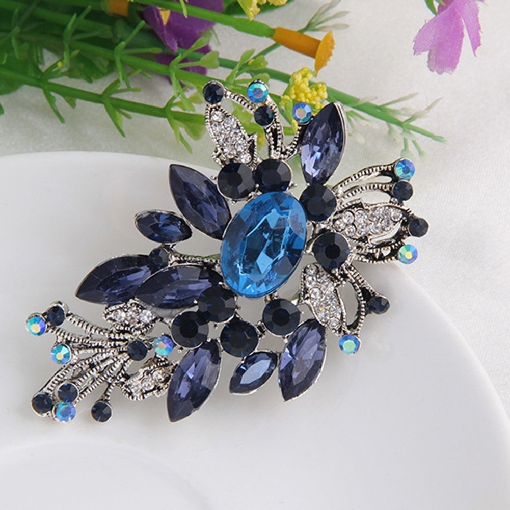 Womens Flower Shape Alloy Glass Clothes Sweater Scarf Brooch Pin Jewelry Gift Image 8