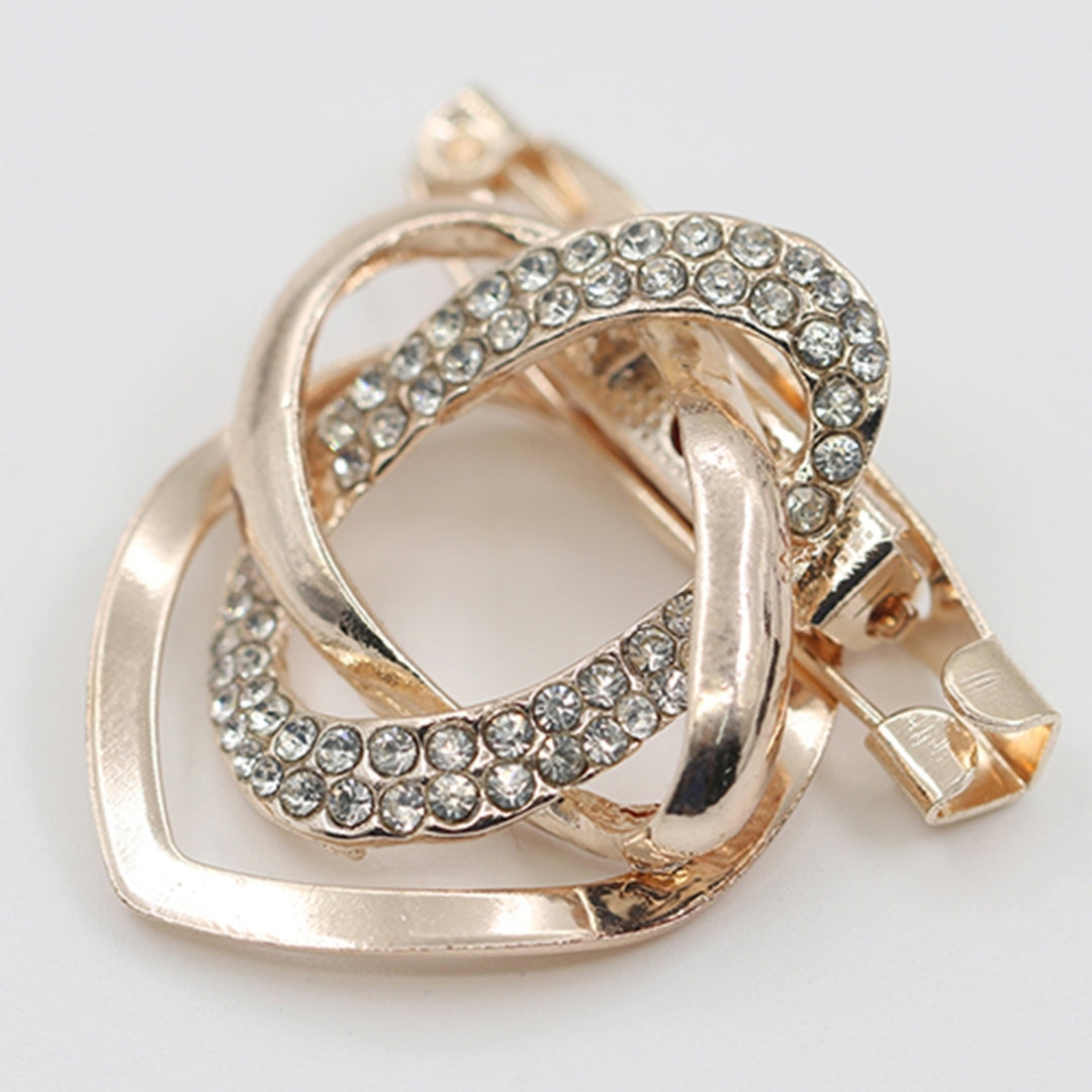 Brooch Gold-plated Sturdy Gold-plated Alloy Women Scarf Holder Ring for Daily Wear Image 11