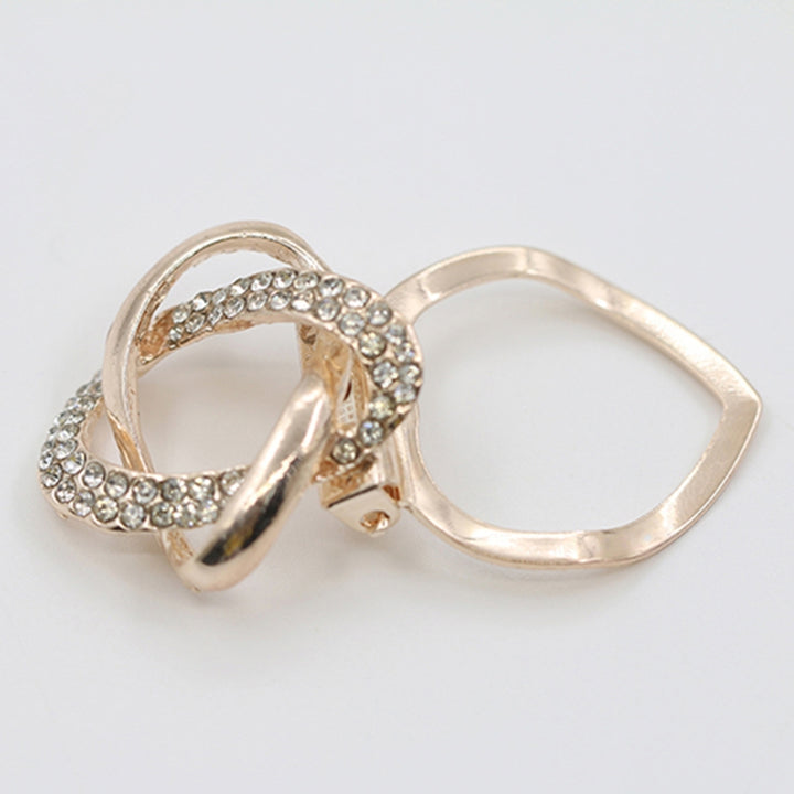 Brooch Gold-plated Sturdy Gold-plated Alloy Women Scarf Holder Ring for Daily Wear Image 12