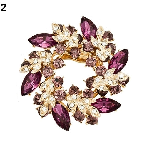 1 Pc Fashion Ladies Rhinestone Flower Bouquet Brooch Pin Scarf Bag Jewelry Charm Image 3