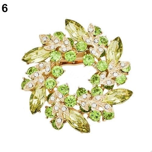 1 Pc Fashion Ladies Rhinestone Flower Bouquet Brooch Pin Scarf Bag Jewelry Charm Image 7