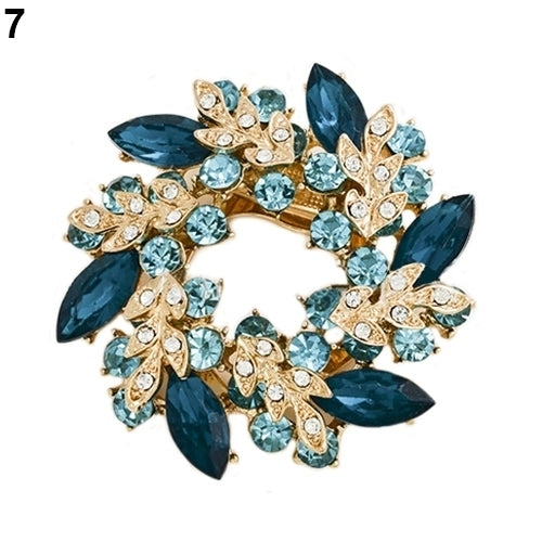 1 Pc Fashion Ladies Rhinestone Flower Bouquet Brooch Pin Scarf Bag Jewelry Charm Image 8