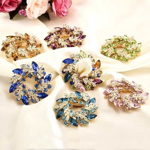 1 Pc Fashion Ladies Rhinestone Flower Bouquet Brooch Pin Scarf Bag Jewelry Charm Image 9