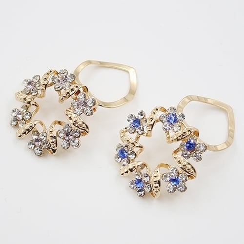 Lady Girl Luxury Elegant Rhinestone Flower Garland Scarf Clip Brooch Pin Jewelry Image 9