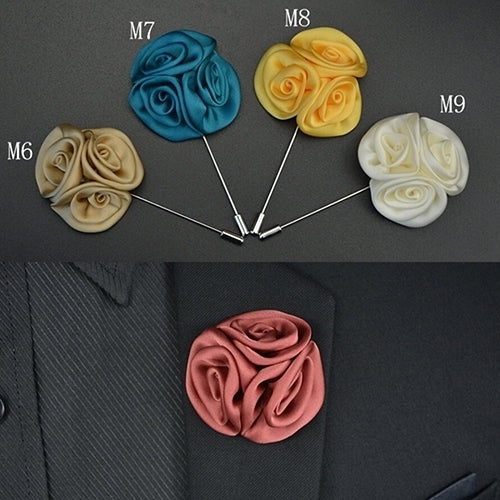 Mens Lapel Rose Flower Stick Bar Brooch Pin Wedding Suit Accessory Jewelry Gift Image 10