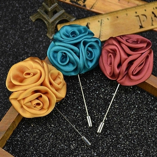 Mens Lapel Rose Flower Stick Bar Brooch Pin Wedding Suit Accessory Jewelry Gift Image 12