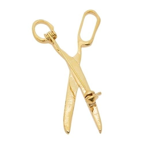 Lovely Handmade Rhinestone Scissor Gold-Plated Brooch Pin Jewelry Best Xmas Gift Image 9