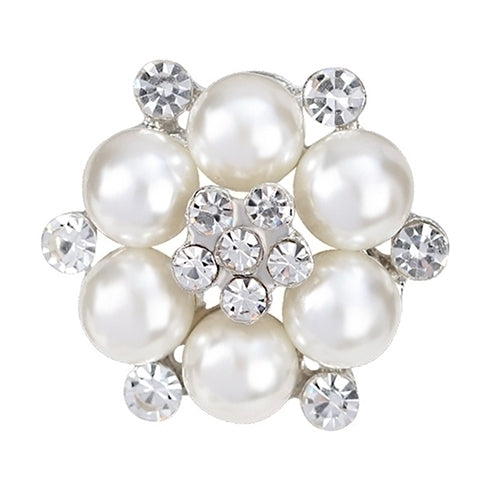 Elegant Scarf Bride Wedding Rhinestone Imitation Pearl Brooch Pin Jewelry Decor Image 6