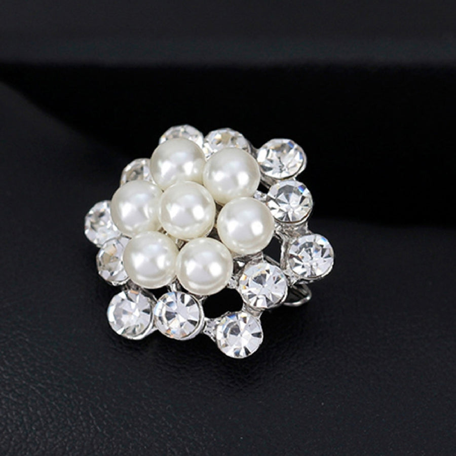 Brooch Pin Alloy Crystal Flower Brooch Pin for Wedding Image 1