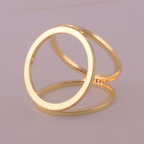 Hot Fashion Gold Plated Three Ring Silk Scarf Buckle Clip Brooch Pin Gift Image 7