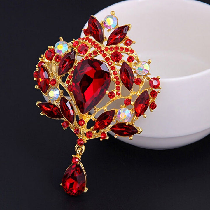 Brooch Water Drop Rust-resistant Alloy Elegant Clothes Pin for Banquet Image 12
