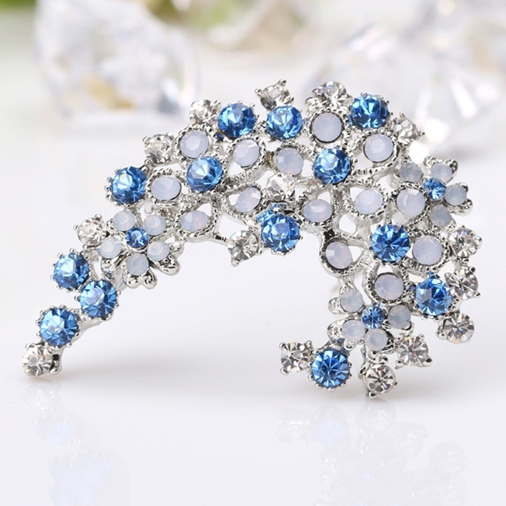 Elegant Jewelry Flower Shiny Rhinestone Womens Scarf Brooch Pin Accessory Gift Image 2