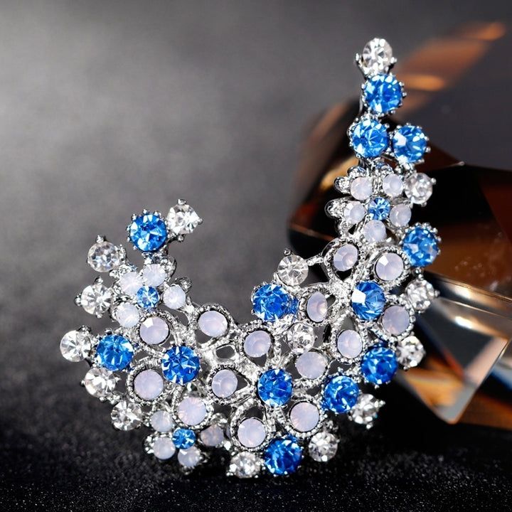 Elegant Jewelry Flower Shiny Rhinestone Womens Scarf Brooch Pin Accessory Gift Image 4