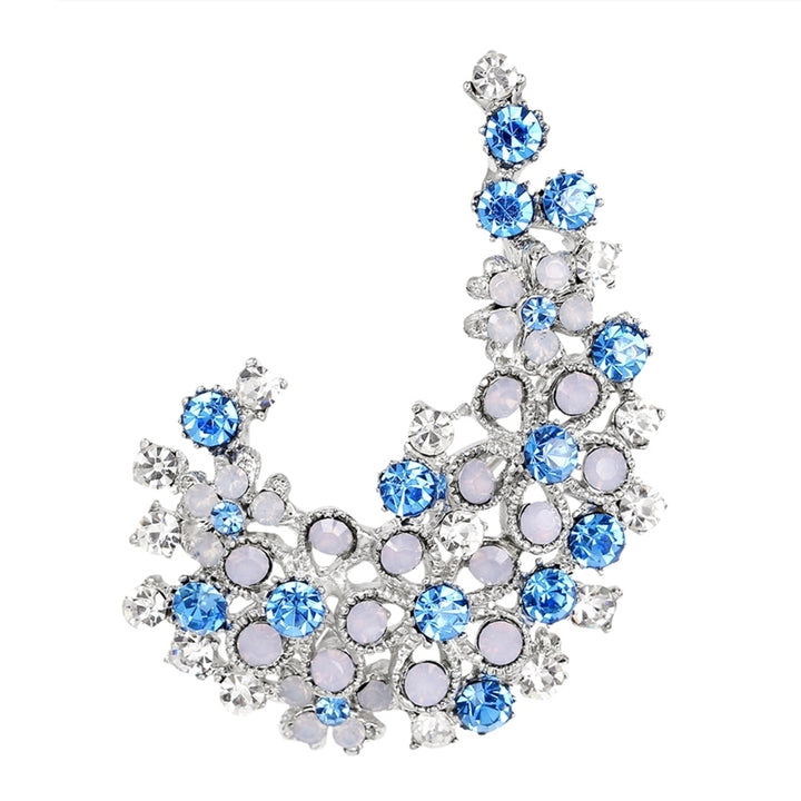 Elegant Jewelry Flower Shiny Rhinestone Womens Scarf Brooch Pin Accessory Gift Image 7