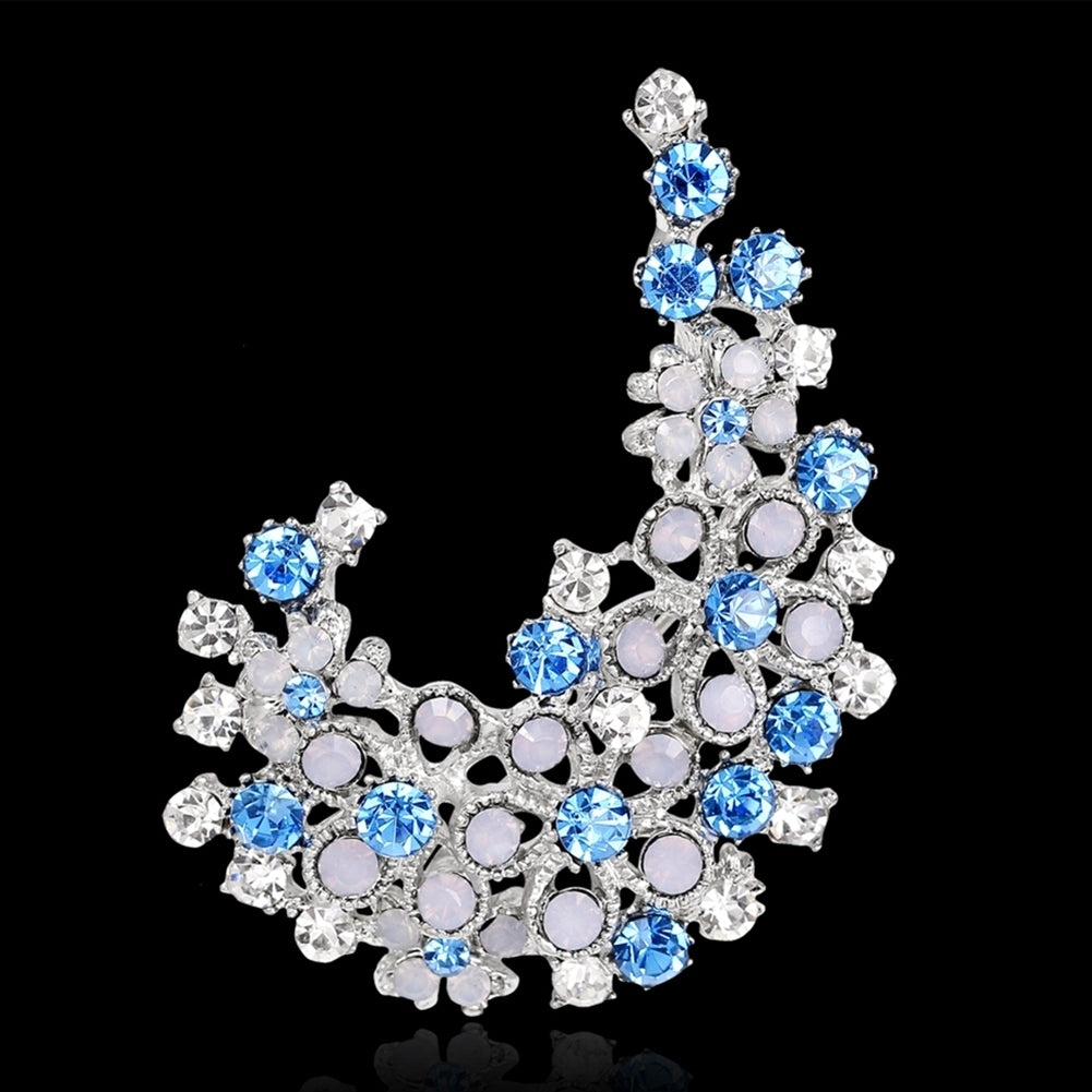 Elegant Jewelry Flower Shiny Rhinestone Womens Scarf Brooch Pin Accessory Gift Image 10