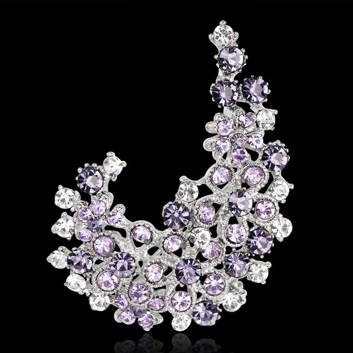 Elegant Jewelry Flower Shiny Rhinestone Womens Scarf Brooch Pin Accessory Gift Image 11