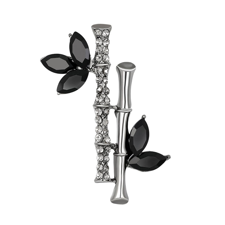 Badge Cute Rust-proof Silver Bamboo Jewelry Brooch for Lady Image 1