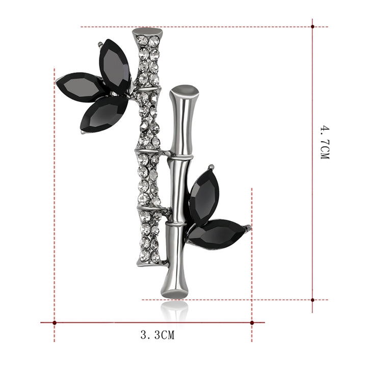 Badge Cute Rust-proof Silver Bamboo Jewelry Brooch for Lady Image 7