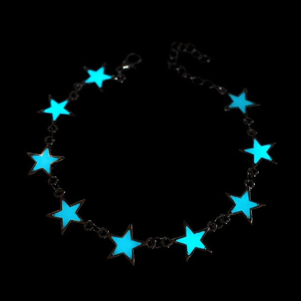 Creative Glow In The Dark Luminous Bracelet Star Love Heart Flower Bangle Jewelry Image 4