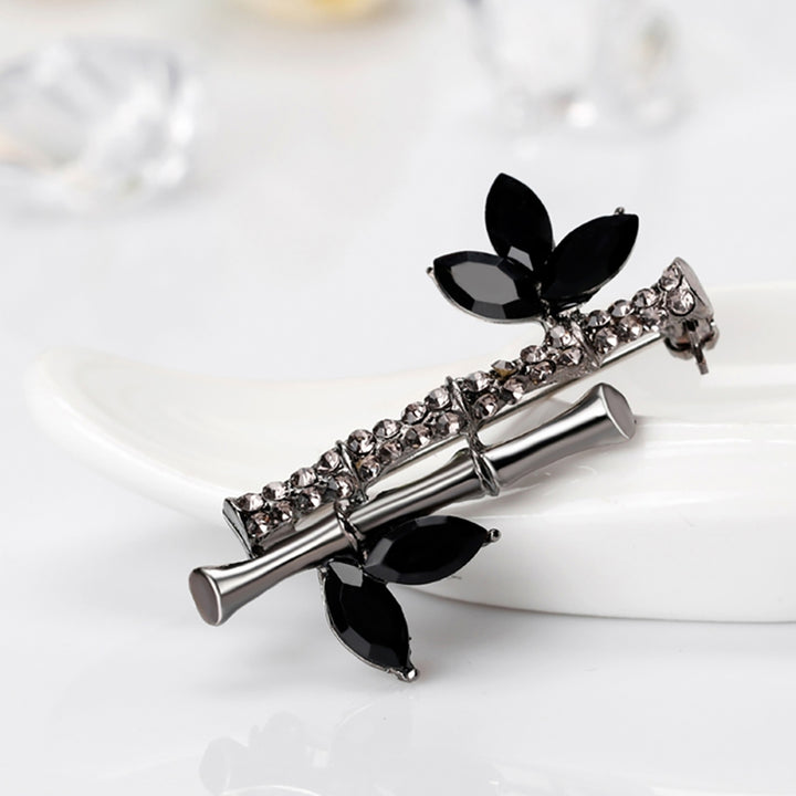 Badge Cute Rust-proof Silver Bamboo Jewelry Brooch for Lady Image 8