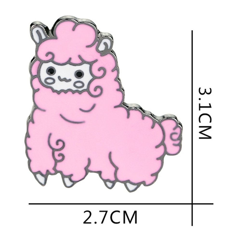 Lovely Cartoon Sheep Alpaca Alloy Brooch Pin Women Girls Clothes Ornament Gift Image 6