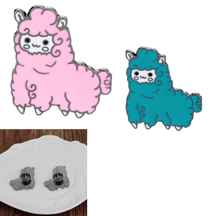 Lovely Cartoon Sheep Alpaca Alloy Brooch Pin Women Girls Clothes Ornament Gift Image 7